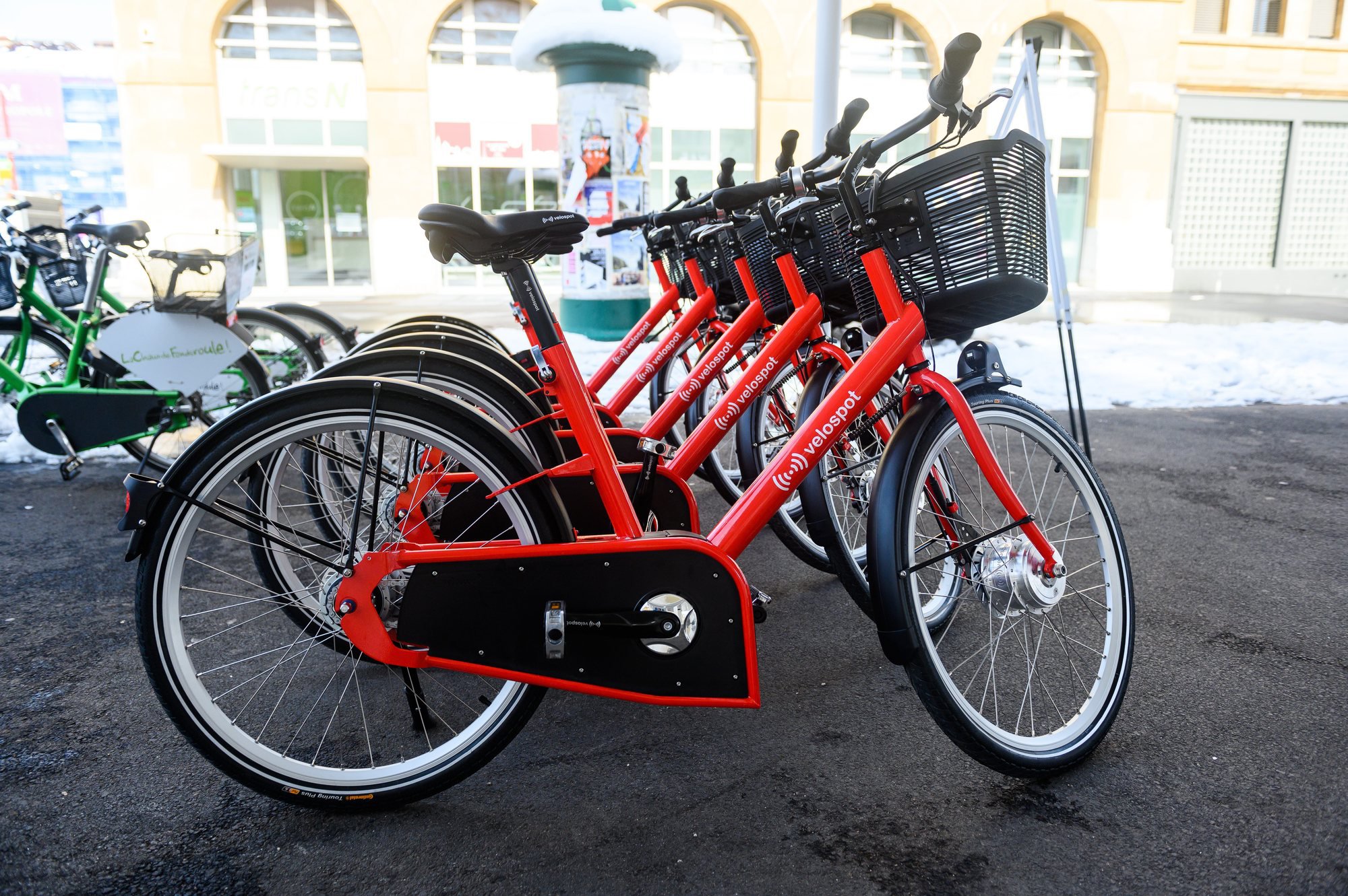 Les vélos en libre-service hybrides à La Chaux-de-Fonds.