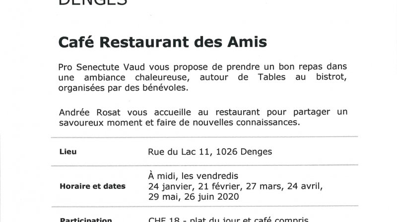 Table au bistrot au Café Restaurant des Amis