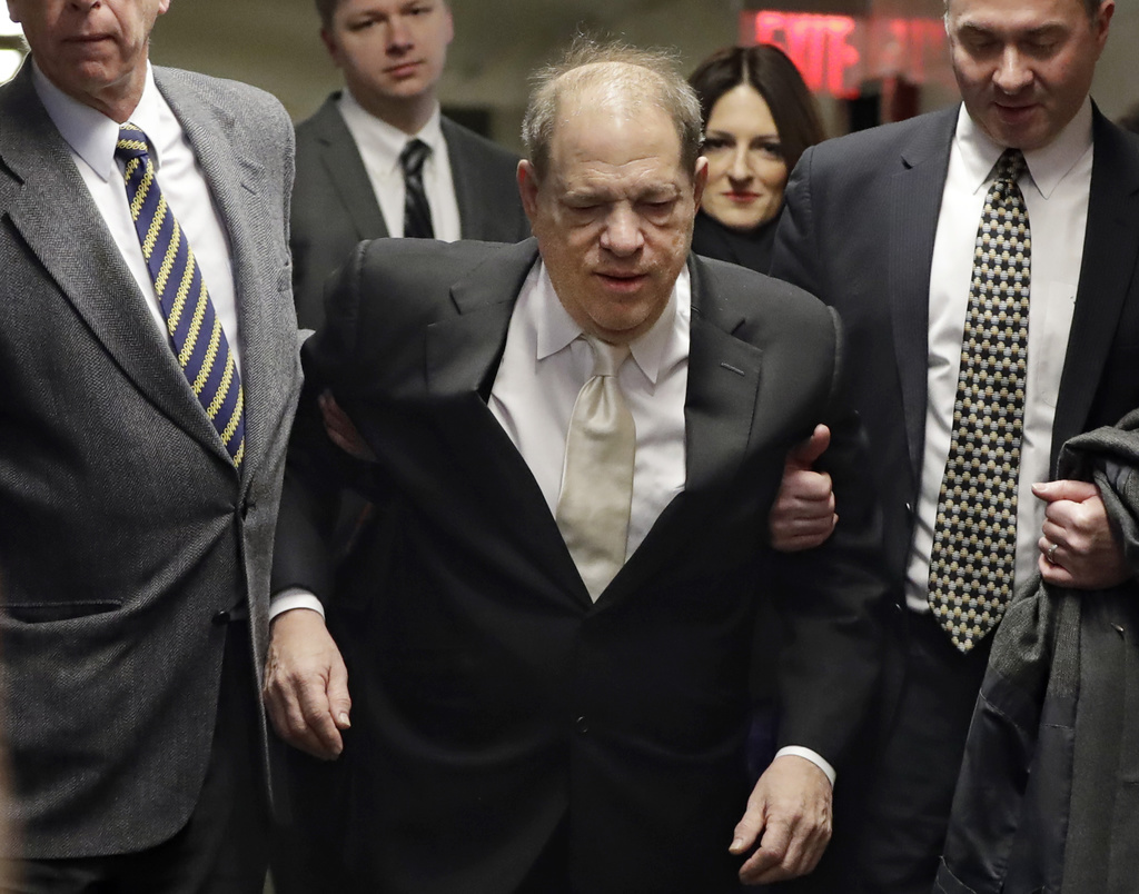 Harvey Weinstein à son arrivée jeudi au tribunal.