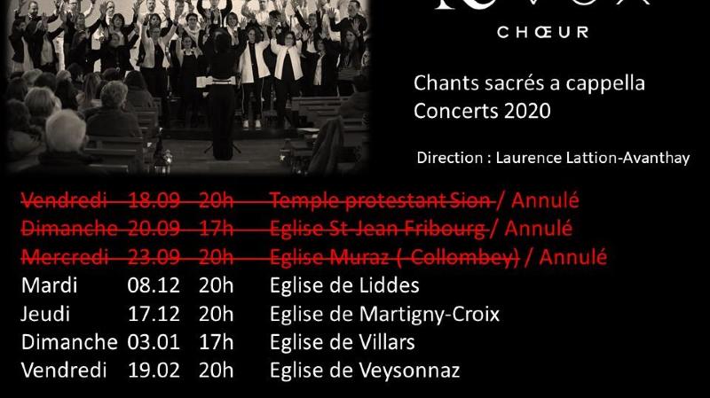 Concert du Choeur NC Vox-Chants sacrés a cappella